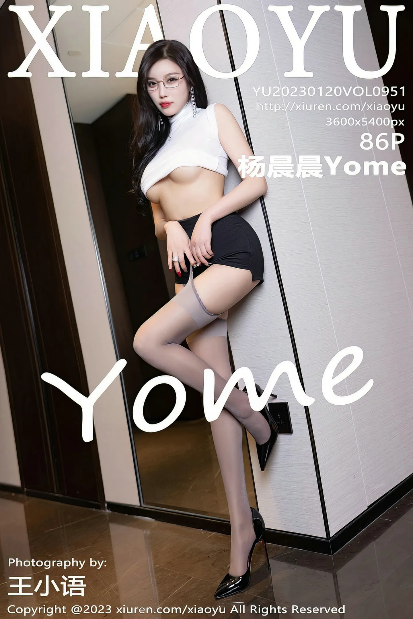 [XiaoYu画语界]Vol.951_女神杨晨晨Yome白色半透紧身衣配灰丝吊袜秀丰满身材诱惑写真86P-秀人网 - XiuRen.Pro